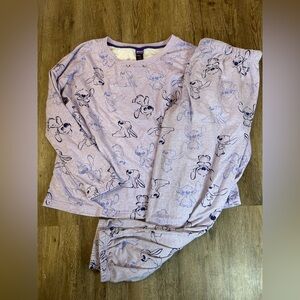 Disney Lilo & Stitch Lounge Set Large Purple Pajamas Soft